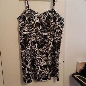 lane Bryant black and white sun dress